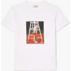 Lacoste - Crocodelle - T-shirt - Wit - Gedrukt Piqué