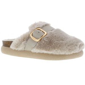 Scholl - Ivy Buckle - Dames Muil - Zwart - Imitatiebont - Rubberen Zool