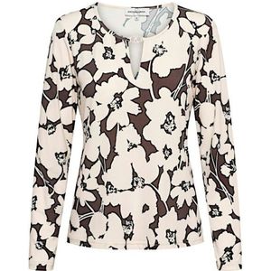 &Co Woman - Vigo Big Flower - Top - Chocolate multi