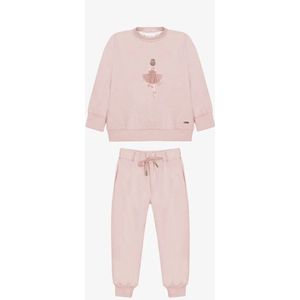 Patachou - Joggingpak - Lichtroze - Meisjes - Ballerina-borduursel