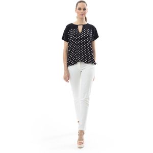 Conquista - Polka Dot Top - Zwart