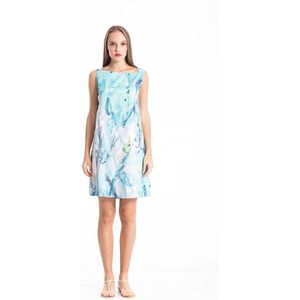 Popeline Jurk - A-lijn - Mouwloos - Geweven - Met Print