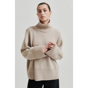Second Female pullover alpha knit t-neck pumice
