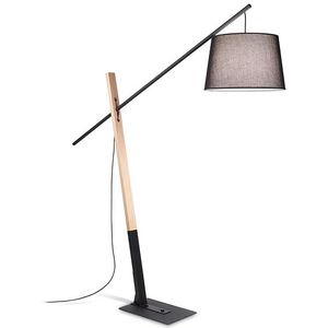Ideal Lux eminent vloerlamp hout e27 -