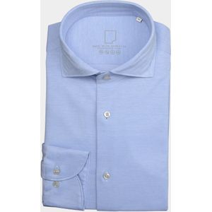 Born with Appetite Casual hemd lange mouw seymour knitted pique shirt w 00007se78/210 l.blue