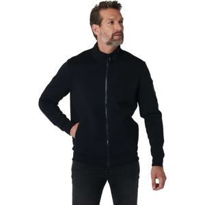 No Excess Sweater full zipper jacquard recycl black