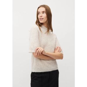 mbyM - Clara Crew-M - Gebreide Trui - Beige - Korte Mouwen