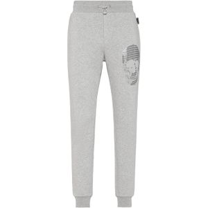 Philipp Plein - Jogging Trousers Skull Strass - Grijs - Katoen-fleece