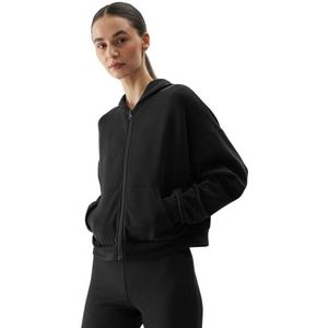 4F - f1002 - Hoodie - Zwart - Met Volledige Rits