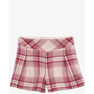 Abel & Lula - Korte Broeken - Beige en Rood/Roze - Ruitjespatroon