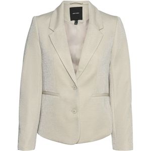 Vero Moda Vmshali ls fitted shiny blazer beige