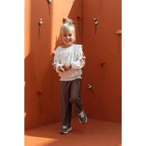 Looxs Revolution Plissé pants little wide leg clay color voor meisjes in de kleur