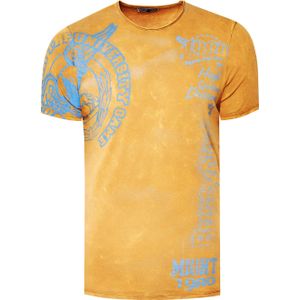 Rusty Neal - T-shirt - Katoen - Normale Pasvorm - Acid Washed