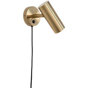 House Nordic Paris wall lamp lamp in brass with a 190 cm fabric cord bulb: gu10/5w led ip20