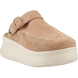 HEYDUDE - Delray Clog Suede - Tan - Dames Instappers