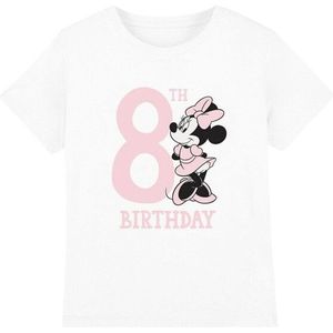 Disney Kinderen/kinderen minnie mouse 8e verjaardag t-shirt