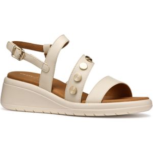 Geox - D MELICONIA - Wedge Schoenen - Papyrus - Synthetisch Polyurethaan