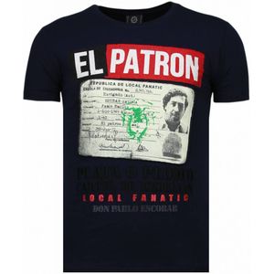 Local Fanatic El patron narcos billionaire rhinestone t-shirt