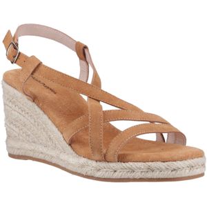 Hush Puppies - Jenny - Espadrille - Tan - Suède Dames Hakken