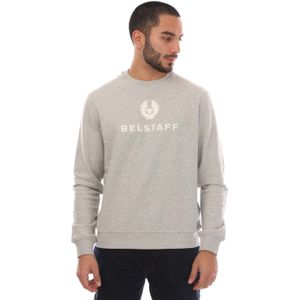 Belstaff - Signature Crewneck Sweatshirt - Zilver - Katoen Fleece