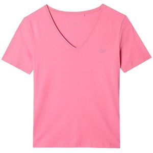 4F - f1649 - T-shirt - V Hals - Dames - Katoen - Korte Mouwen