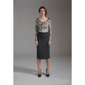 Conquista Fashion - A-lijn Jurk - Effen Kleur en Print