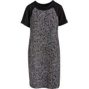 Conquista Fashion - A-lijn Jurk - Zwart-wit