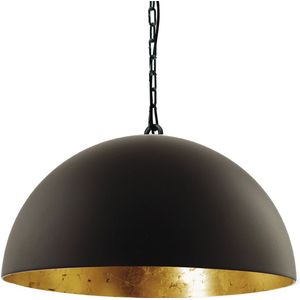 Steinhauer Tweelichts hanglamp zwart met goud semicirkel goud