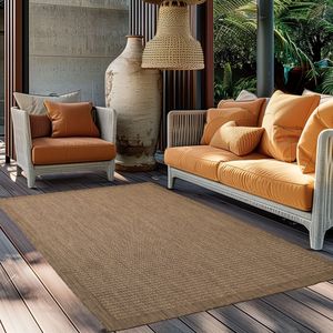 Muratap Solid binnen en buiten vloerkleed indoor & outdoor laagpolig effen beige- 160x230 cm