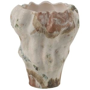 J-Line Vase moon texture anemone clay mixed