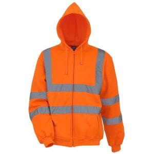 Yoko Heren hi-vis full zip hoodie