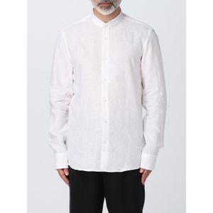 Linnen Overhemd - Wit - Mandarin Collar - Lange Mouwen