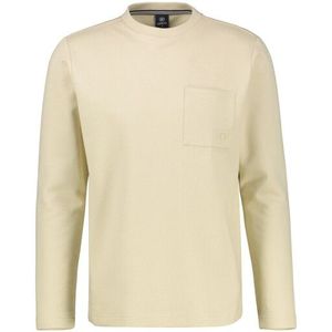 Lerros - Longsleeve - FOAM WHITE - Met Ronde Hals en Borstzak