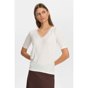 Nümph - Numph Nubowie Lace T-shirt - Cloud Dancer