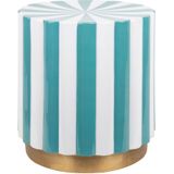 Leitmotiv kruk candy swirl turquoise blue & white