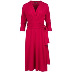 Wikkeljurk - Bordeaux - 3/4 Mouwen - V-hals - Zachte Viscosejersey