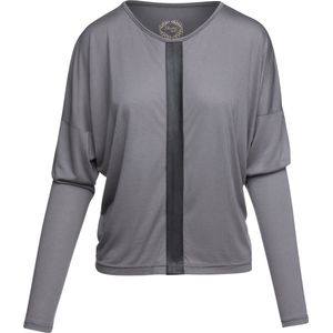 Top - Donkergrijs - Kunstlederen Detail