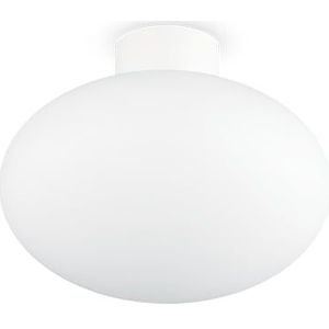 Ideal Lux clio plafondlamp aluminium e27 wit