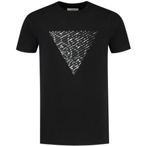 Pure Path 24010117 monogram triangle 02 black t-shirt ronde hals p