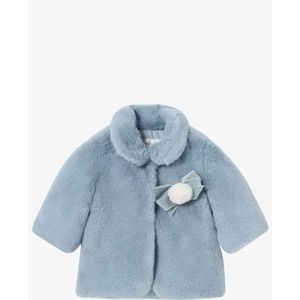 Mayoral - Faux Fur Baby Winterjas - Warme Licht Blauw