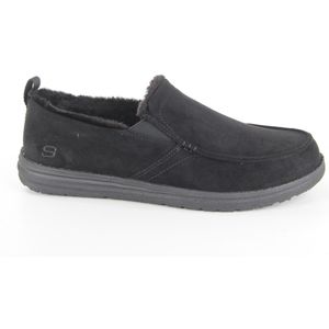 Skechers 210355 blk heren pantoffel (gesloten hiel)