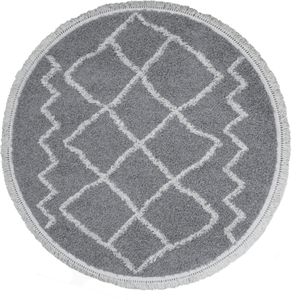 Home67 Vloerkleed marrakesh grey rond ø120 cm