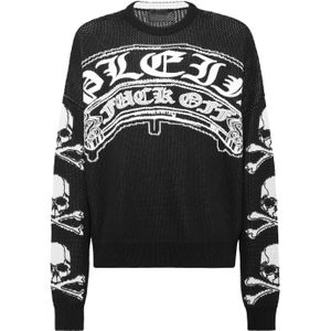 Philipp Plein - Pullover - Ronde Hals - Gothic Plein - Luxe Katoen