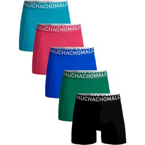 Boxershort Muchachomalo Men Light Cotton Solid Blue Red Blue Green Black 