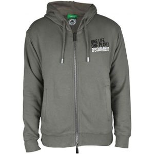 Dsquared2 - Hoodie - Grijs - Katoen - Met Capuchon