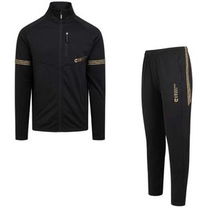 Cruyff Trainingspak minnow suit gold zwart
