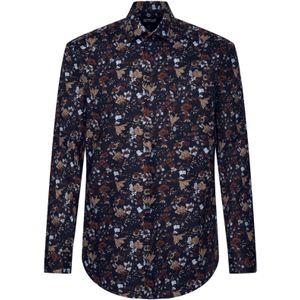 Herenoverhemd - Bloemenpatroon - Kent-kraag - Lange Mouwen - Normale Pasvorm