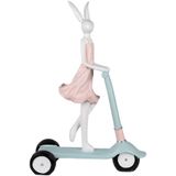 Clayre & Eef Beeld konijn 62 cm roze polyresin paasdecoratie