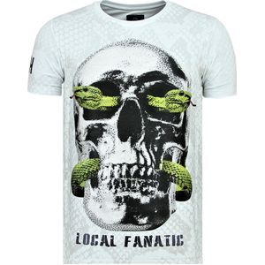 Local Fanatic Skull snake strakke t-shirt
