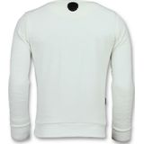 ICONS Vertical - Coole Sweater Heren - 6353W - Wit